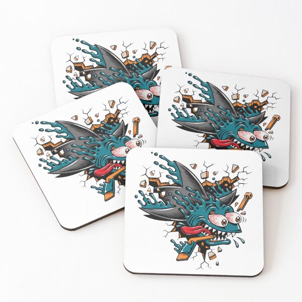 Item preview, Aggressive Shark Bursting Through Wall Art designed and sold by AnnaWilli94560.