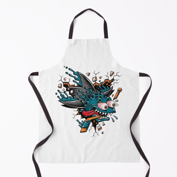 Item preview, Aggressive Shark Bursting Through Wall Art designed and sold by AnnaWilli94560.