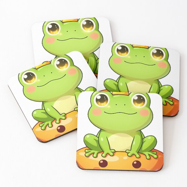Item preview, Cute Green Tree Frog Candy Corn Crown Icon designed and sold by pumsquare.