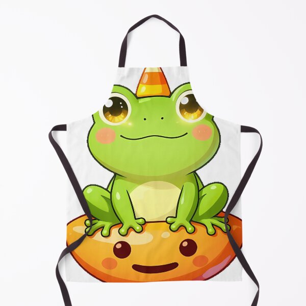 Item preview, Cute Green Tree Frog Candy Corn Crown Icon designed and sold by pumsquare.