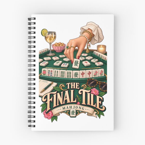 Item preview, The Final Tile – Mahjong Game Night Design designed and sold by CreativeMindsetLab.