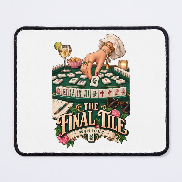 Item preview, The Final Tile – Mahjong Game Night Design designed and sold by CreativeMindsetLab.
