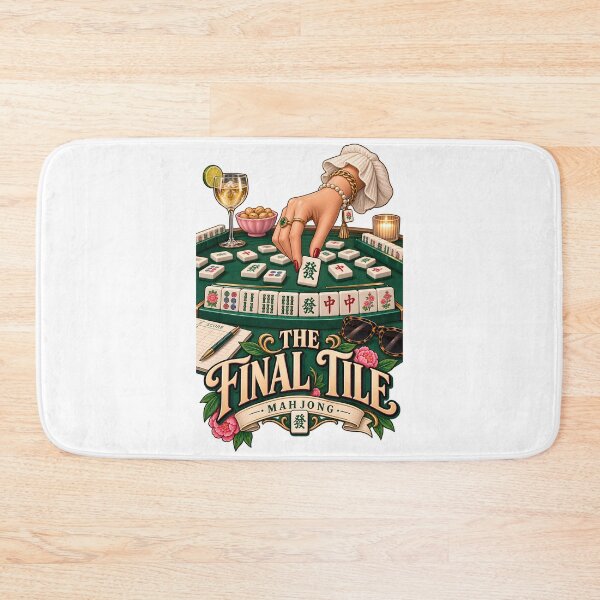 Item preview, The Final Tile – Mahjong Game Night Design designed and sold by CreativeMindsetLab.