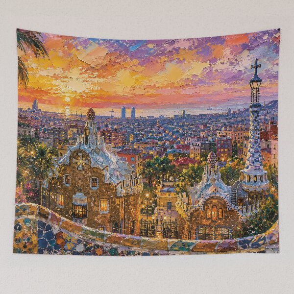 Item preview, Barcelona by night, Spain – A Beautiful city in Europe. designed and sold by GalleryKauffeld.
