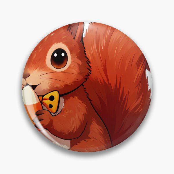 Item preview, Cute Red Squirrel Candy Corn Acorn Icon designed and sold by pumsquare.