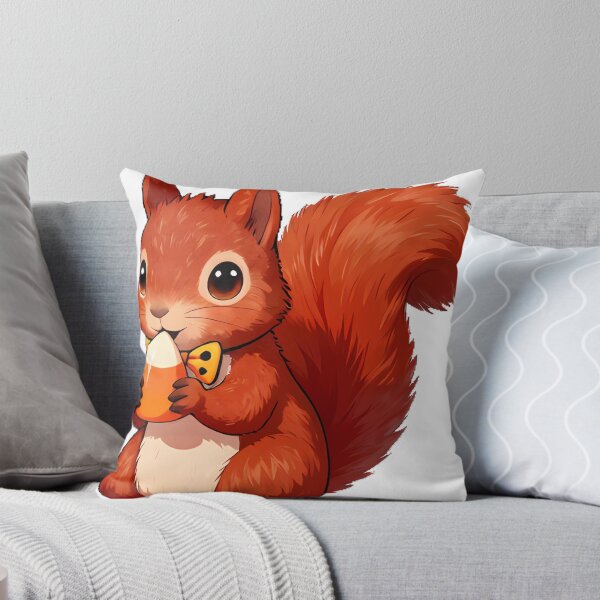 Item preview, Cute Red Squirrel Candy Corn Acorn Icon designed and sold by pumsquare.