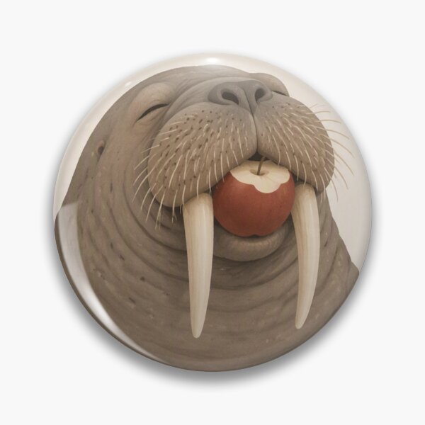 Item preview, Hygge Walrus & Apple "DELICIOUS" designed and sold by NickWhittleArt.