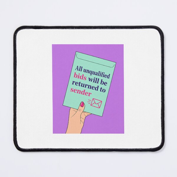 Item preview, All Unqualified Bids Will Be Returned to Sender | Funny Bid & Proposal Design designed and sold by winningbiz.