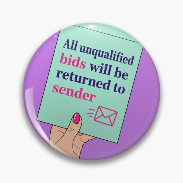 Item preview, All Unqualified Bids Will Be Returned to Sender | Funny Bid & Proposal Design designed and sold by winningbiz.