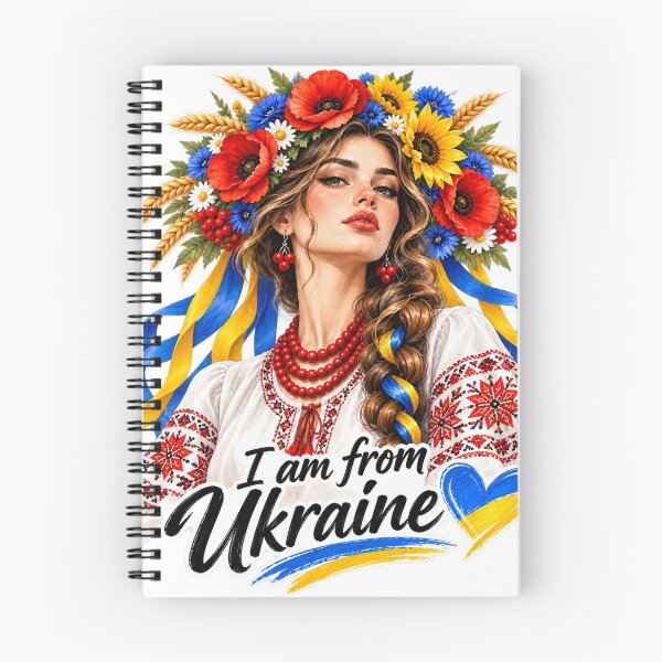 Item preview, Ukrainian Woman I Am From Ukraine Floral Wreath designed and sold by ArtNova17.