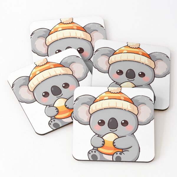 Item preview, Cute Koala Bear Candy Corn Eucalyptus Icon designed and sold by pumsquare.