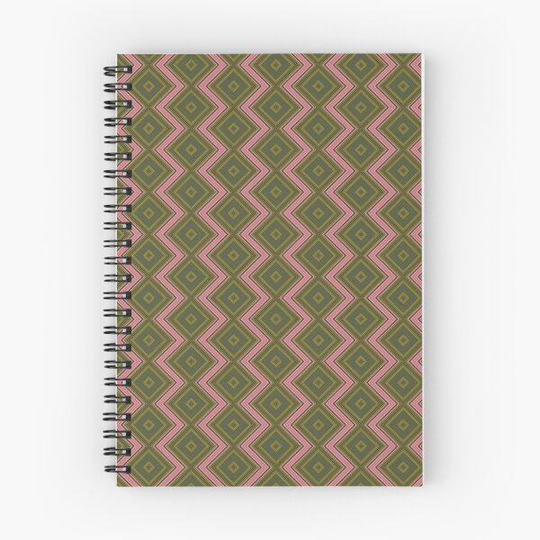 Item preview, CVintage Boho Olive Dusty Rose Diamond Geometric Pattern designed and sold by whimsiqueer.