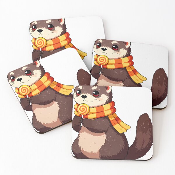 Item preview, Cute Domestic Ferret Candy Corn Scarf Icon designed and sold by pumsquare.