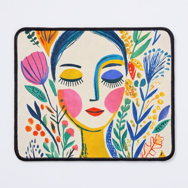 Item preview, Chromatic Muse Abstract Female Portrait designed and sold by artsandsoul.