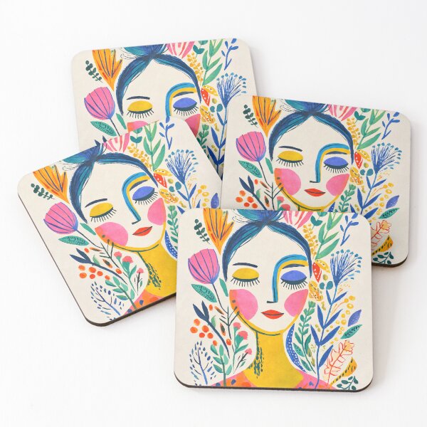 Item preview, Chromatic Muse Abstract Female Portrait designed and sold by artsandsoul.