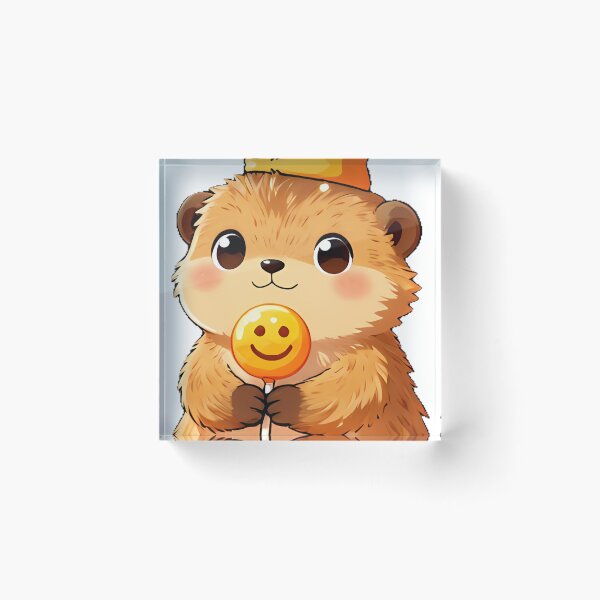 Item preview, Cute Baby Meerkat Pup Candy Corn Bow Icon designed and sold by pumsquare.