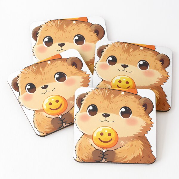Item preview, Cute Baby Meerkat Pup Candy Corn Bow Icon designed and sold by pumsquare.