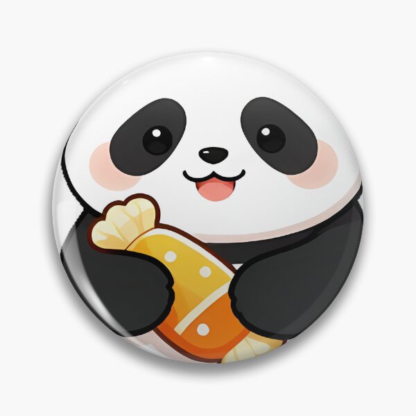 Item preview, Cute Giant Panda Cub Candy Corn Bamboo Icon designed and sold by pumsquare.