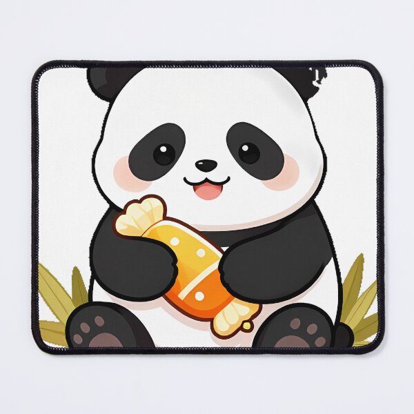 Item preview, Cute Giant Panda Cub Candy Corn Bamboo Icon designed and sold by pumsquare.