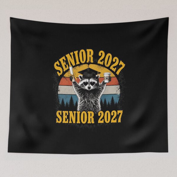 Item preview, Senior 2027 Raccoon Graduation Funny designed and sold by felixpalette.