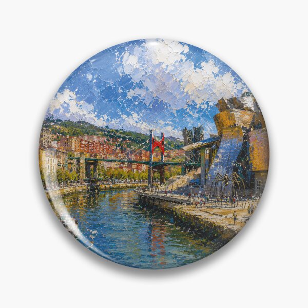 Item preview, A painting of Bilbao, Spain – A Beautiful city in Europe. designed and sold by GalleryKauffeld.