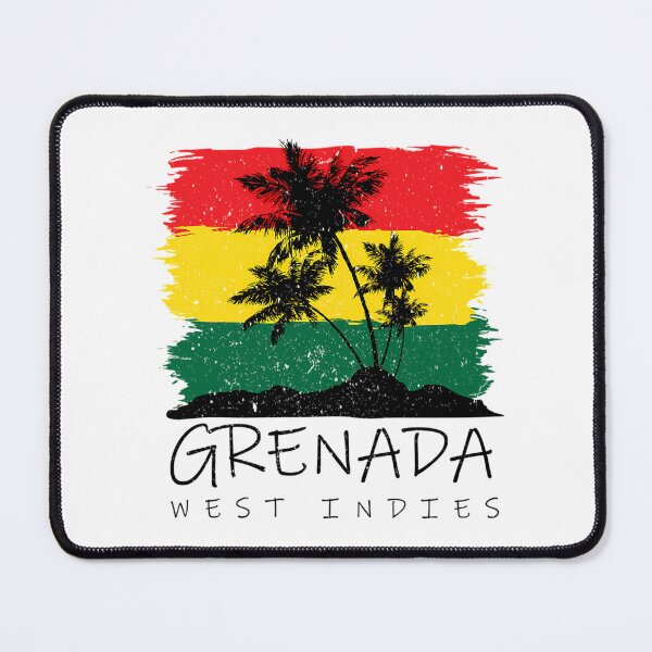 Item preview, Grenada National Colours In Background Of Palm Silhouette designed and sold by harlyn-keyse.