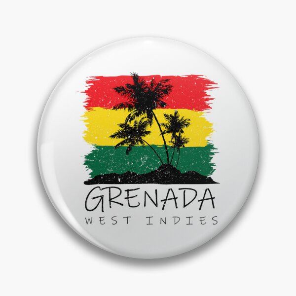 Item preview, Grenada National Colours In Background Of Palm Silhouette designed and sold by harlyn-keyse.
