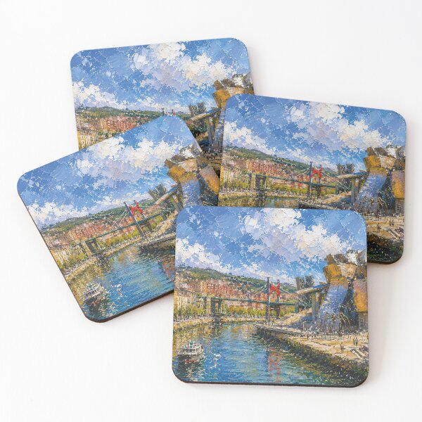 Item preview, A painting of Bilbao, Spain – A Beautiful city in Europe. designed and sold by GalleryKauffeld.