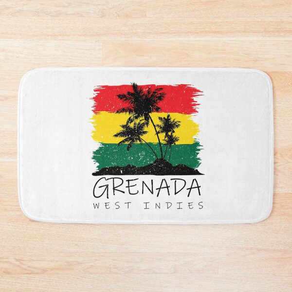 Item preview, Grenada National Colours In Background Of Palm Silhouette designed and sold by harlyn-keyse.