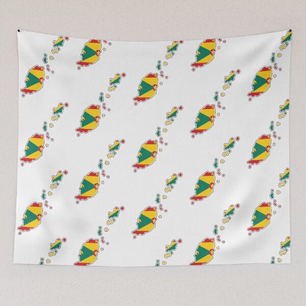 Item preview, Grenada National Flag Clipped Into Map Of Grenada designed and sold by harlyn-keyse.