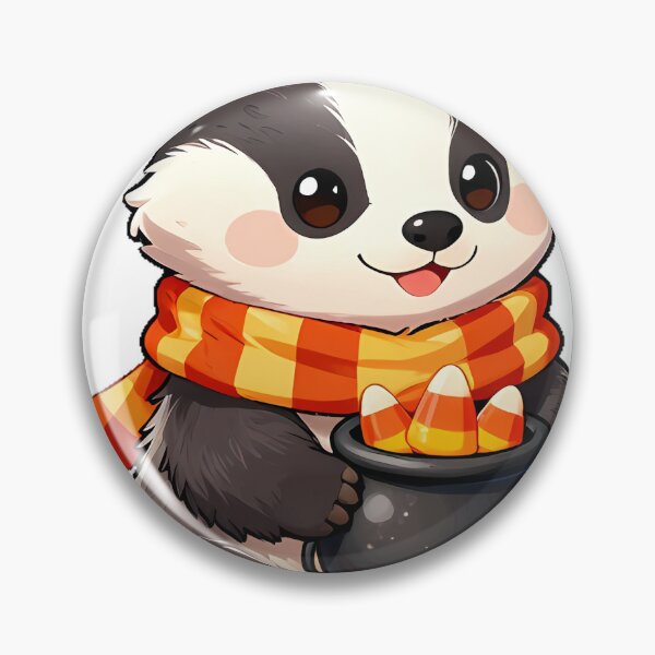 Item preview, Cute European Badger Cub Candy Corn Pail Icon designed and sold by pumsquare.