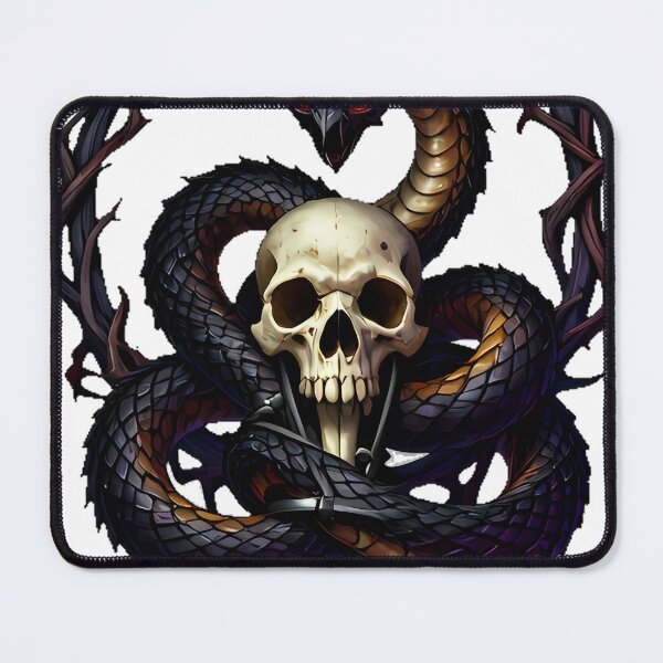 Item preview, Gothic Thorned Dragon Viper Bone Amulet designed and sold by IllumeInk.