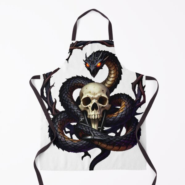 Item preview, Gothic Thorned Dragon Viper Bone Amulet designed and sold by IllumeInk.