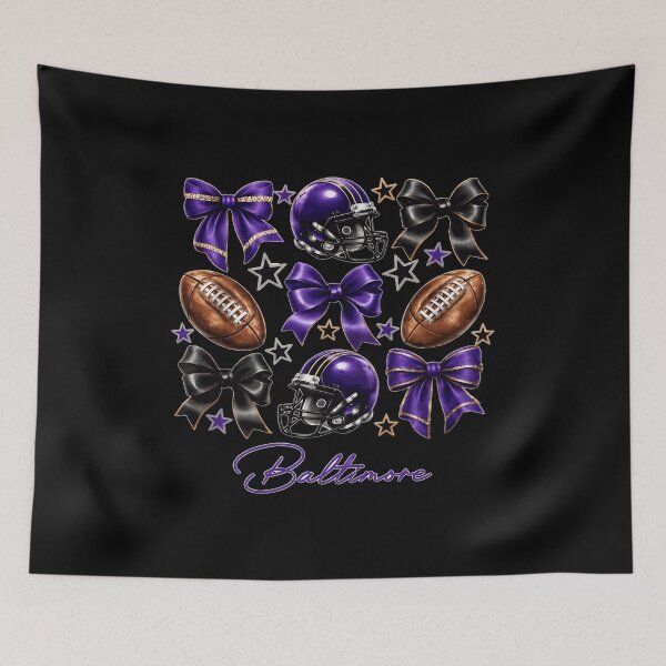 Item preview, Baltimore Football Bows Vintage designed and sold by HannahWel16021.