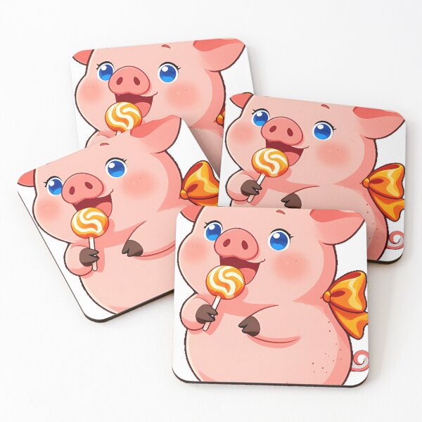 Item preview, Cute Spotted Piglet Candy Corn Bow Icon designed and sold by pumsquare.