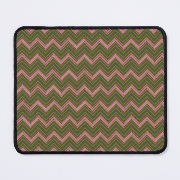 Item preview, Retro 70s Chevron Zigzag Pattern Olive Green Dusty Rose designed and sold by whimsiqueer.