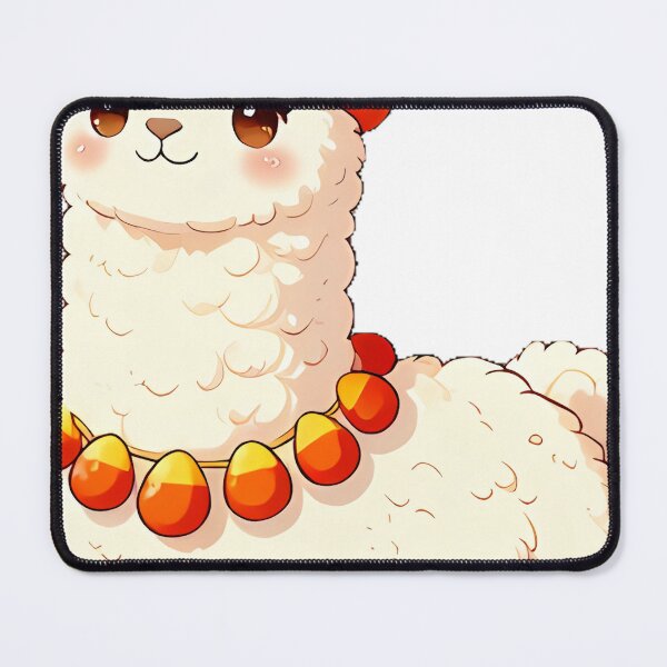 Item preview, Cute Fluffy Alpaca Candy Corn Pom Pom Scarf Icon designed and sold by pumsquare.