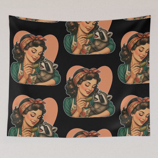 Item preview, Raccoon Eating Pickles designed and sold by tellia-kallisto.