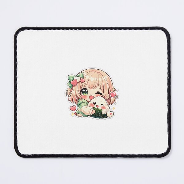 Item preview, Onigiri Anime Chibi Sticker Kawaii Japanese Food for Otaku & Food Lovers designed and sold by CutePrintCorner.