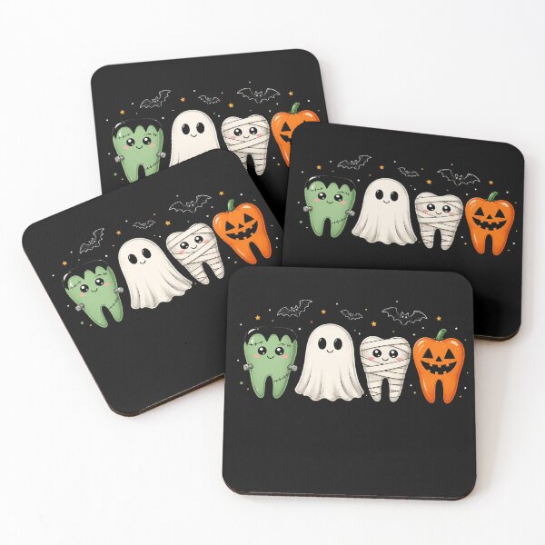 Item preview, Cute Halloween Tooth Squad Ghost Mummy Pumpkin designed and sold by Moizento.