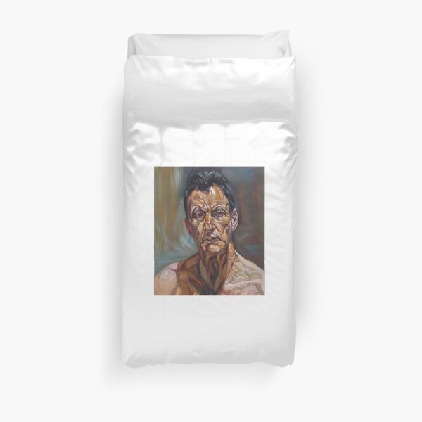 self-portrait after Lucian freud Duvet Cover