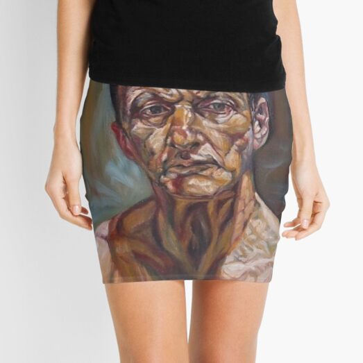 self-portrait after Lucian freud Mini Skirt
