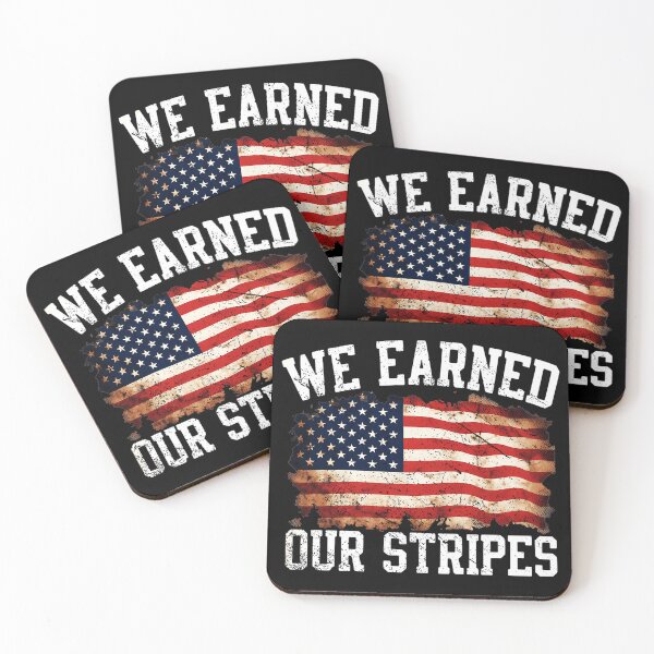 Item preview, We Earned Our Stripes Patriotic American Flag Distressed Vintage designed and sold by Morbiusshop.