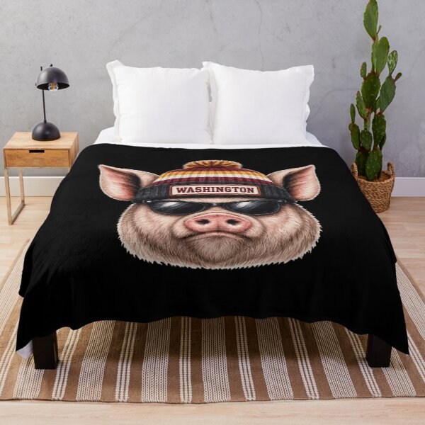 Item preview, Cool Pig Washington Beanie Sunglasses Retro Style designed and sold by HannahWel16021.