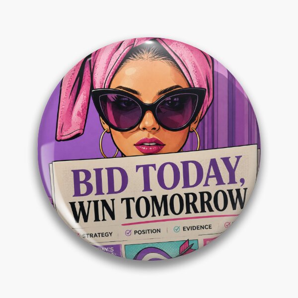 Item preview, Bid Today, Win Tomorrow | Funny Bid & Proposal Pop Art designed and sold by winningbiz.