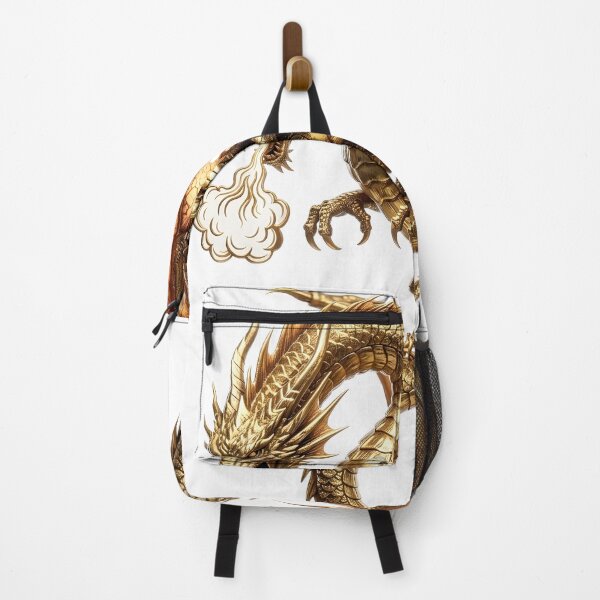 Item preview, Golden Fire Dragon – Majestic Metallic Dragon designed and sold by DragonSerpent Ink.
