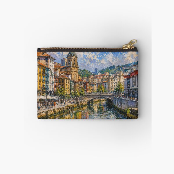 Item preview, Bilbao, Spain – a painting of a summer day in this beautiful European city. designed and sold by GalleryKauffeld.