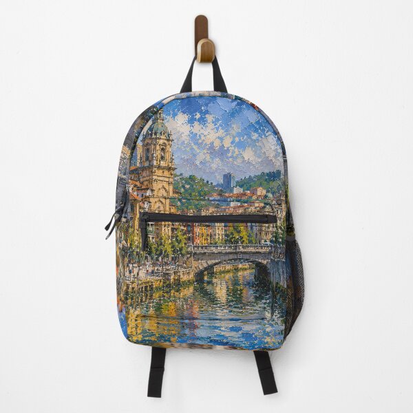 Item preview, Bilbao, Spain – a painting of a summer day in this beautiful European city. designed and sold by GalleryKauffeld.