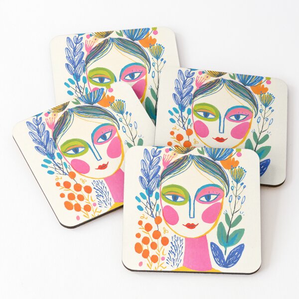 Item preview, The Modern Muse Bold Watercolor Portrait designed and sold by artsandsoul.