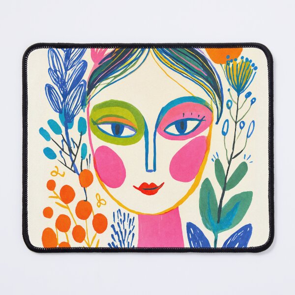 Item preview, The Modern Muse Bold Watercolor Portrait designed and sold by artsandsoul.